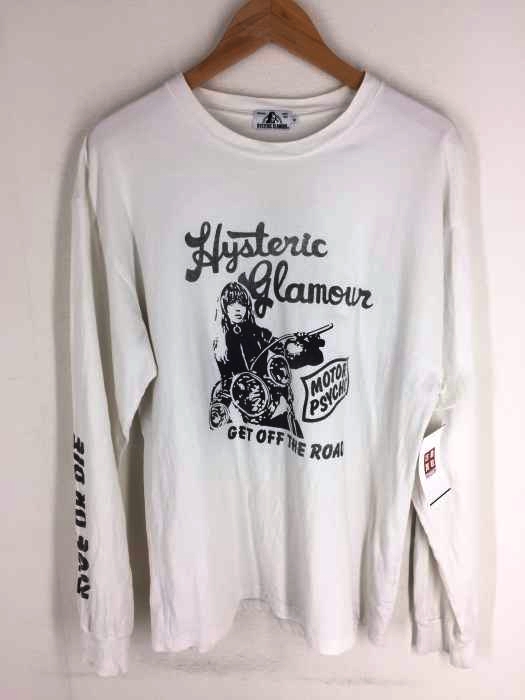 HYSTERIC GLAMOUR（ヒステリックグラマー） MOTOR CHICK リブ付き長袖Tシャツ メンズ トップス