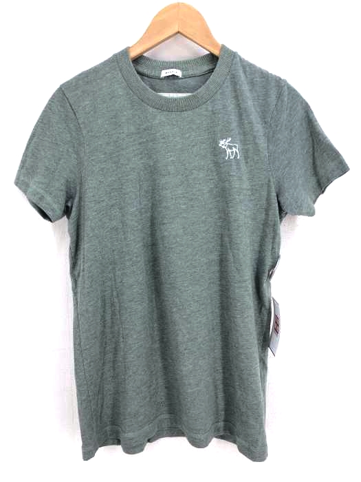 Abercrombie & Fitch（アバクロンビーアンドフィッチ） 刺繍入り 半袖クルーネックTシャツ メンズ トップス