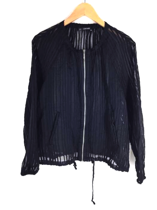 ZARA BASIC（ザラベーシック） シースルーストライプブルゾン レディース アウター