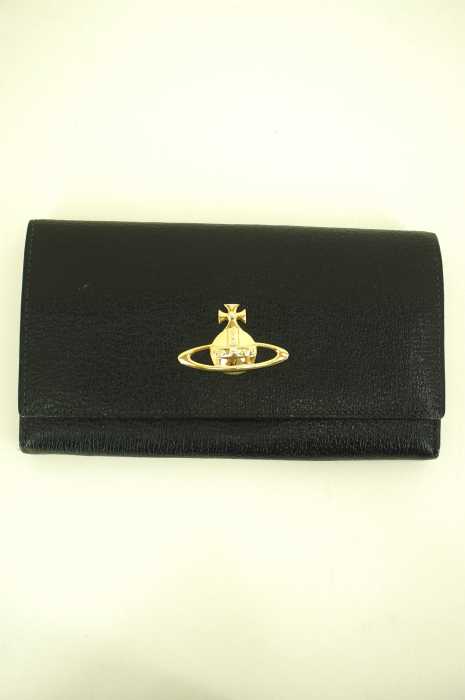 Vivienne Westwood （ヴィヴィアンウエストウッド） オーブロゴ二つ折りロングウォレット レディース ファッション雑貨