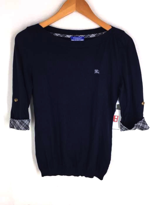 BURBERRY BLUE LABEL（バーバリーブルーレーベル） 袖チェック セーター ニット レディース トップス