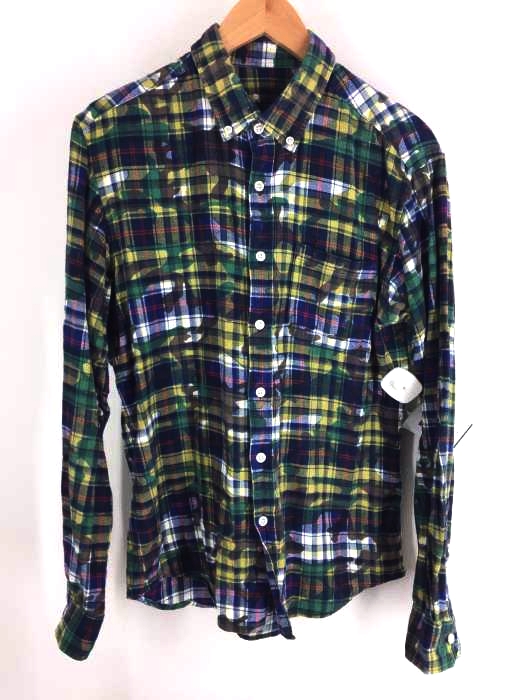 SOPHNET.（ソフネット） 日本製 CAMOUFLAGE OVER PRINT FLANNEL B.D SHIRT フランネルBDシャツ メンズ トップス