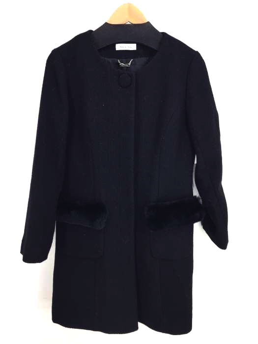 新品】rew de rew 2wayコート ノーカラーコート ベージュ｜ファッション 