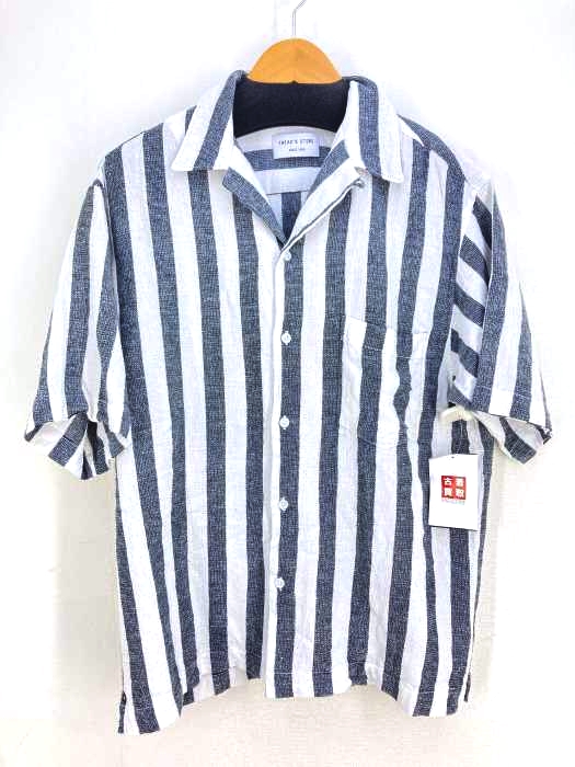 FREAKS STORE(フリークスストア) リネン混 ストライプ半袖シャツ メンズ トップス
