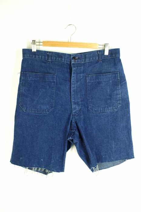 USED古着 (ユーズドフルギ) 90S US NAVY UTILITY TROUSERS DENIM カットオフショーツ メンズ パンツ