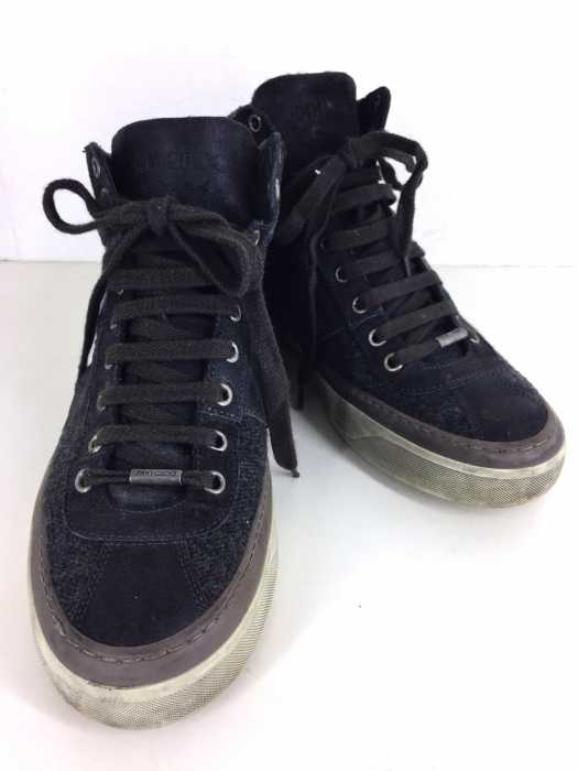 JIMMYCHOO(ジミーチュウ) レザー切替 ハイカット メンズ シューズ