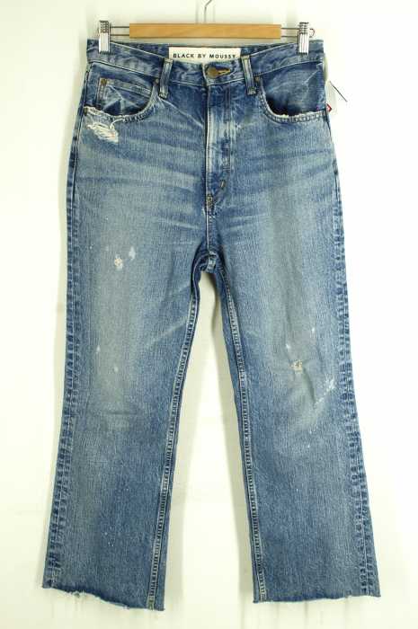 BLACK by moussy （ブラックバイマウジー） switching short flare denim レディース パンツ