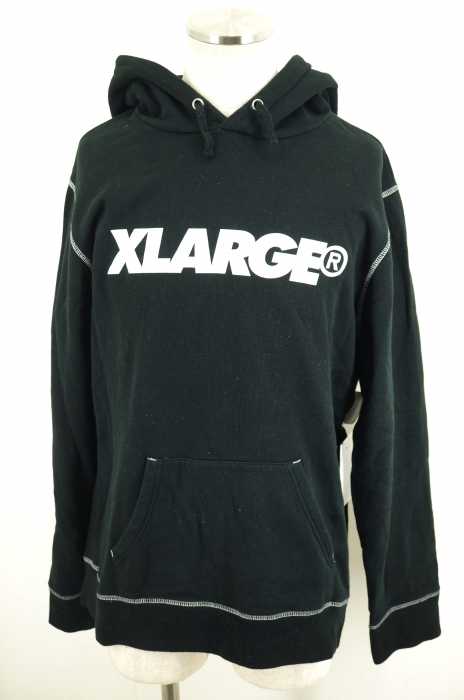 X-LARGE （エクストララージ） ロゴプリントフーデットプルオーバーパーカー メンズ トップス