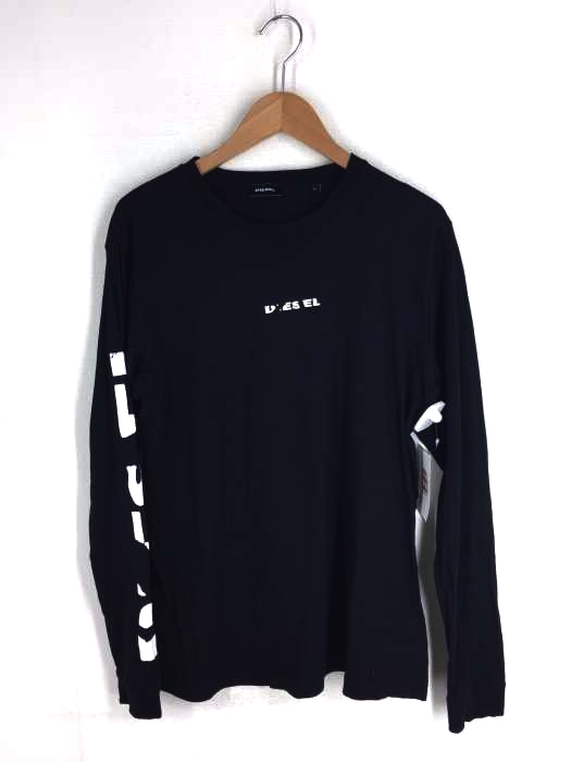 DIESEL（ディーゼル） 17SS スクラッチロゴプリント クルーネックロンT メンズ トップス