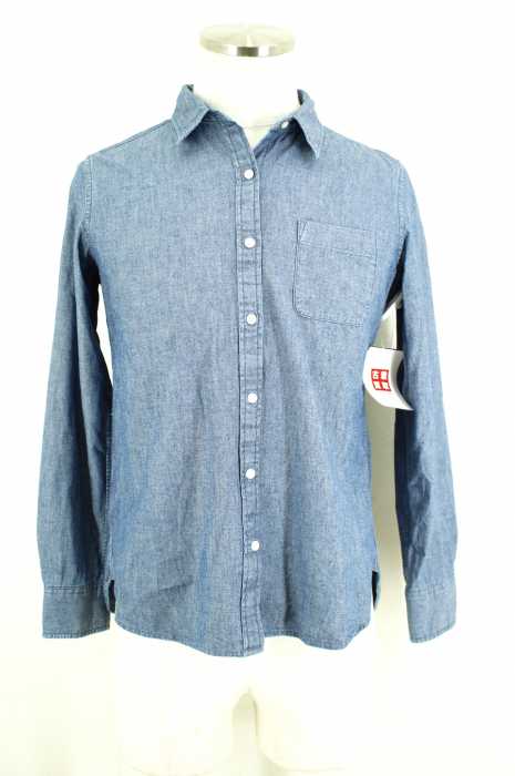MUJI （無印良品） シャンブレーボタンシャツ レディース トップス