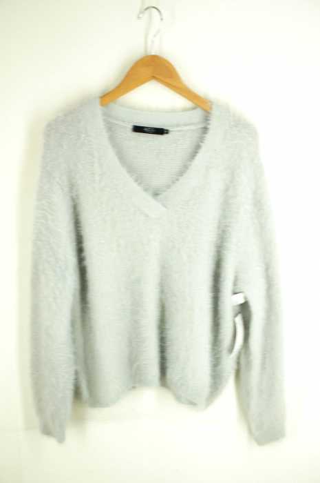 AZUL by moussy （アズールバイマウジー） ミンクライク重ねVネック長袖プルオーバー レディース トップス