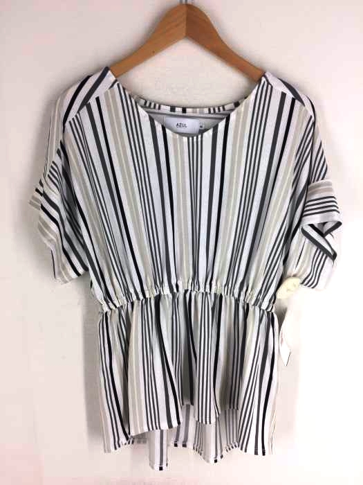 AZUL by moussy（アズールバイマウジー） 20SS GLOSSY COOL HEM FLARE TOPS レディース トップス