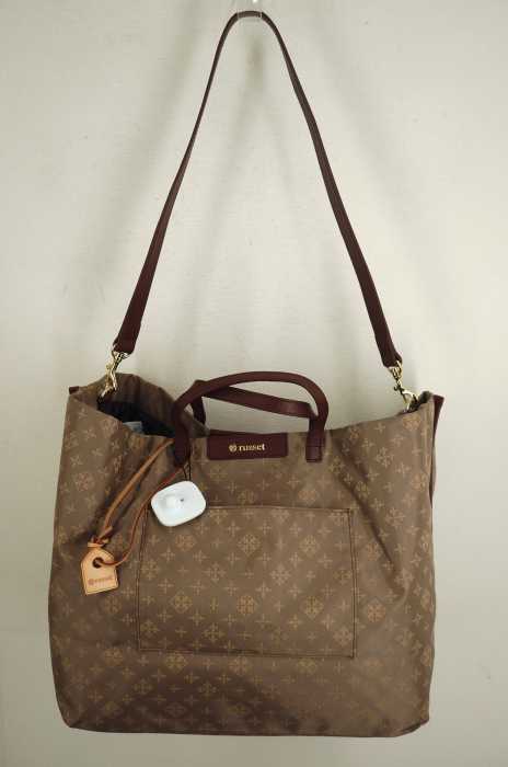 russet （ラシット） 2WAY裏PVC加工レザー切替モノグラムショルダーバッグ レディース バッグ