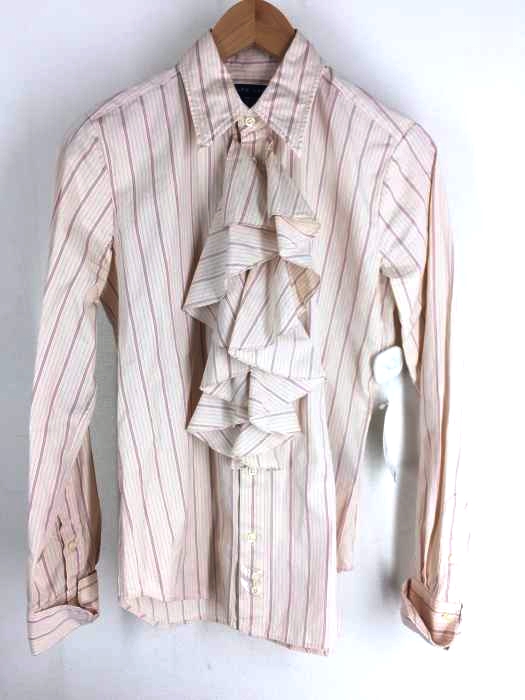 RALPH LAUREN（ラルフローレン） ストライプデザインフリルシャツ レディース トップス