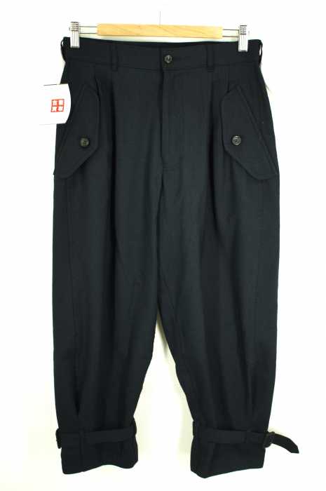 COMME des GARCONS COMME des GARCONS (コムデギャルソンコムデギャルソン) AD2016 2タック入り 裾ベルトスラックスパンツ レディース パンツ