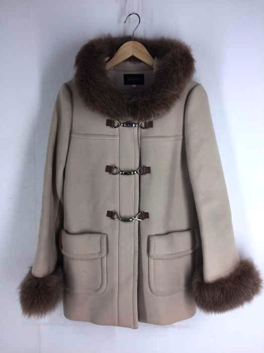 JUSGLITTY(ジャスグリッティー) フォックスファー付き カシミヤ混ダッフルコート レディース アウター