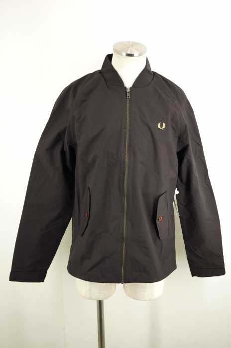 FRED PERRY × BRADLEY WIGGINS (フレッドペリー × ブラッドリー・ウィギンス ) ロゴ刺繍ナイロンジップアップブルゾン ボンバージャケット メンズ アウター