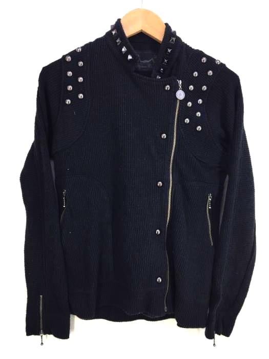 HYSTERIC GLAMOUR（ヒステリックグラマー） コットンニットライダースジャケット レディース アウター