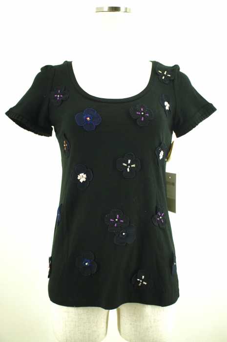 Cynthia Rowley （シンシアローリー） 花ワッペン付きTシャツ レディース トップス