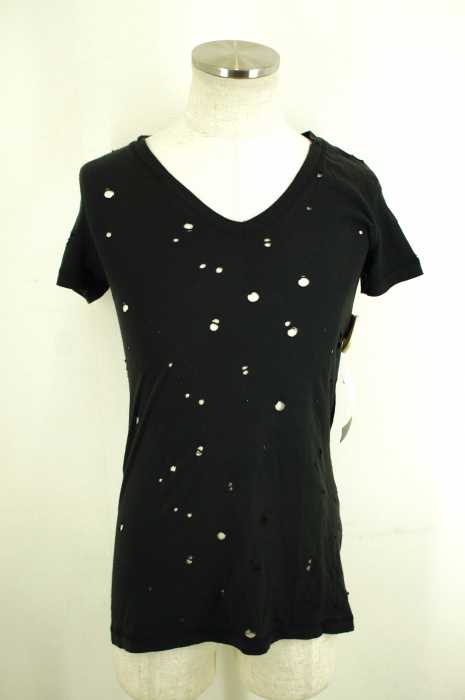 Ann DEMEULEMEESTER （アンドゥムルメステール） ダメージ加工Vネックカットソー メンズ トップス