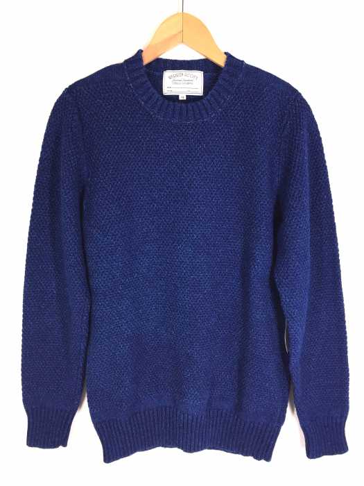 WARREN SCOTT × JOURNAL STANDARD（ウォーレンスコット ジャーナルスタンダード） ワッフルクルーネックニット　インディゴ染め メンズ トップス