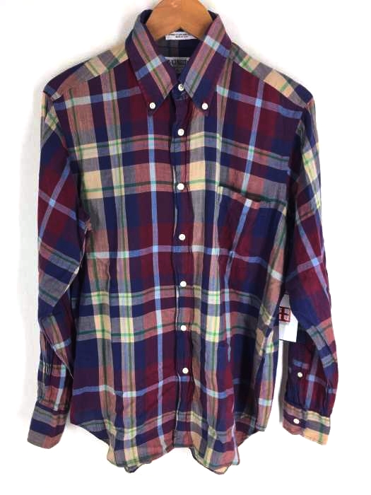 INDIVIDUALIZED SHIRTS(インディビジュアライズドシャツ) 長袖 チェック ボタンダウンシャツ メンズ トップス