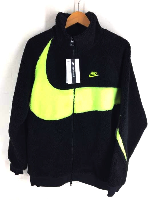 NIKE（ナイキ） 19SS NIKE BIG SWOOSH BOA JACKET BLACK/VOLT リバーシブルボアジャケット メンズ アウター