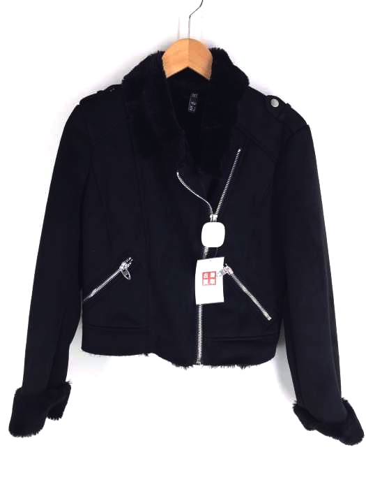 ZARA TRF（ザラティーアールエフ） フェイクムートンライダースジャケット レディース アウター