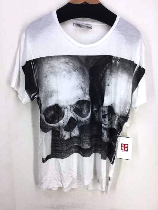 ONE・T・SHIRT(ワンティーシャツ) スカルプリントTシャツ メンズ トップス