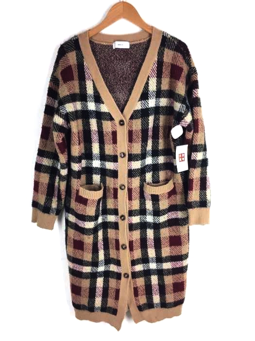 Avan Lily（アヴァンリリィ） 18AW チェックニットロングカーディガン レディース トップス