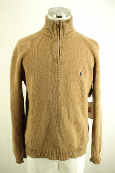 Polo by RALPH LAUREN (ポロバイラルフローレン) ワンポイント刺繍ハーフジップニットトップス メンズ トップス