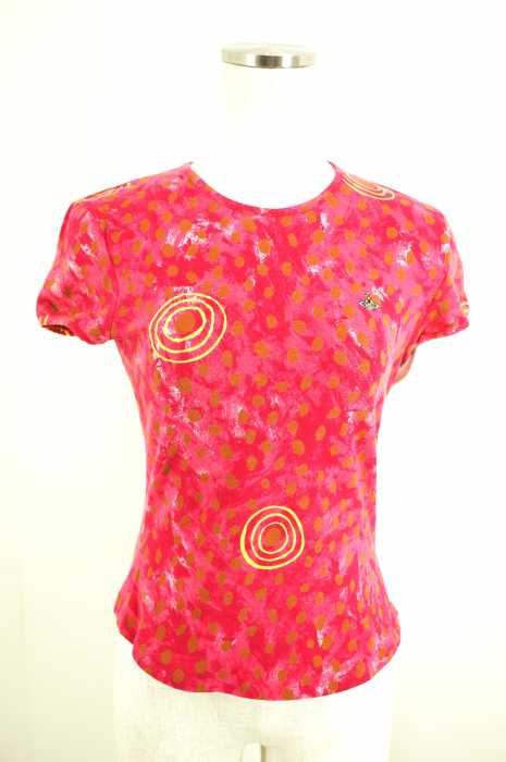 Vivienne Westwood RED LABEL （ヴィヴィアンウエストウッドレッドレーベル） オーブ刺繍総柄Tシャツ レディース トップス