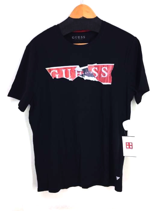 GUESS（ゲス） RIPPED LOGO TEE メンズ トップス