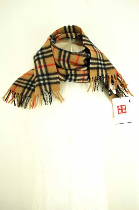 BURBERRY LONDON （バーバリーロンドン） チェック柄ウールマフラー メンズ ファッション雑貨