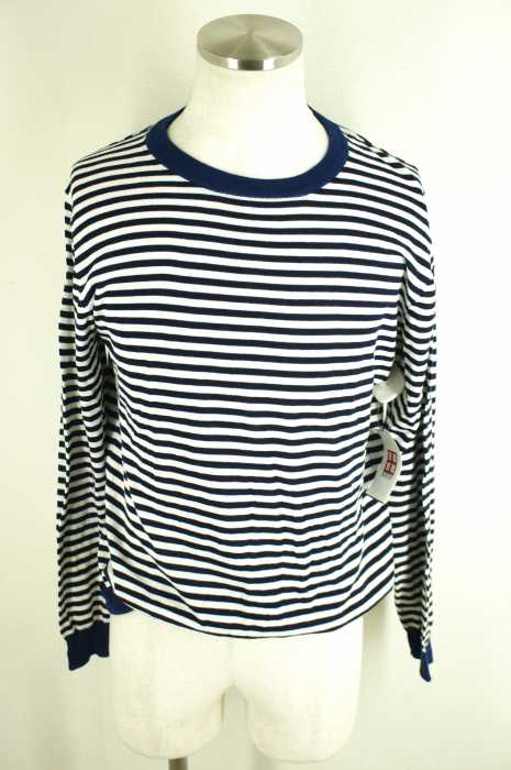 Ciaopanic （チャオパニック） 強撚コットンボーダー配色衿L/S メンズ トップス