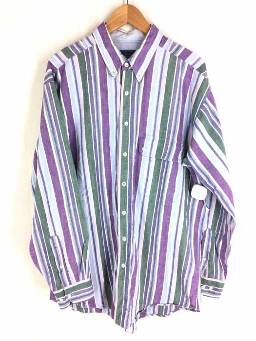 WOOLRICH(ウールリッチ) 80S 紺タグ ストライプ柄 長袖ボタンダウンシャツ メンズ トップス