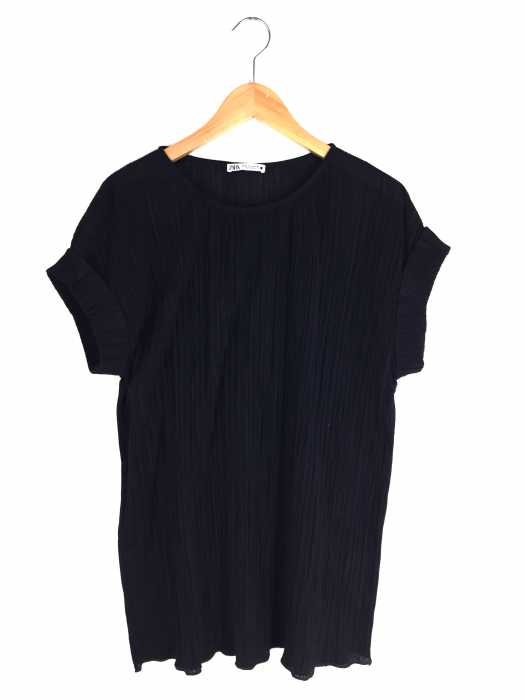 ZARA（ザラ） ポリエステル プリーツカットソー レディース トップス