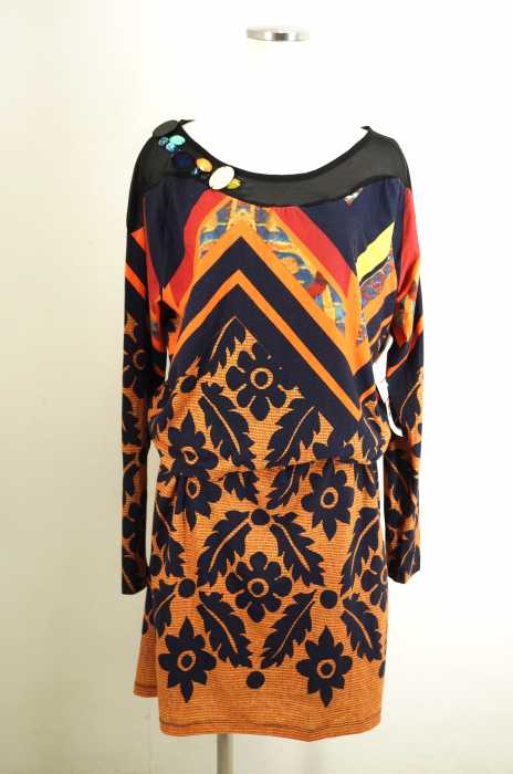 Desigual （デシグアル） 総柄ビジュー付ワンピース レディース ワンピース