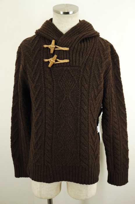 Polo by RALPH LAUREN (ポロバイラルフローレン) ケーブル編みフーデットウールニットプルオーバー メンズ トップス