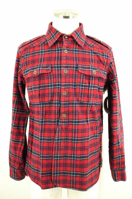 NIGEL CABOURN （ナイジェルケーボン ） チェック柄コットンネルシャツ メンズ トップス
