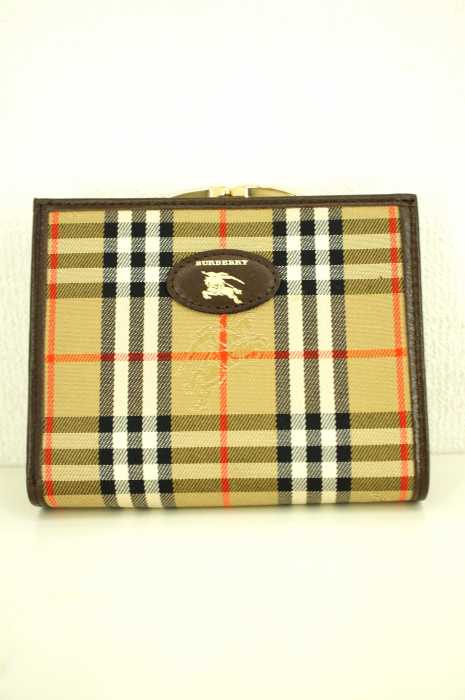 BURBERRY (バーバリー) チェック柄 ショートウォレット 二つ折り財布 レディース ファッション雑貨