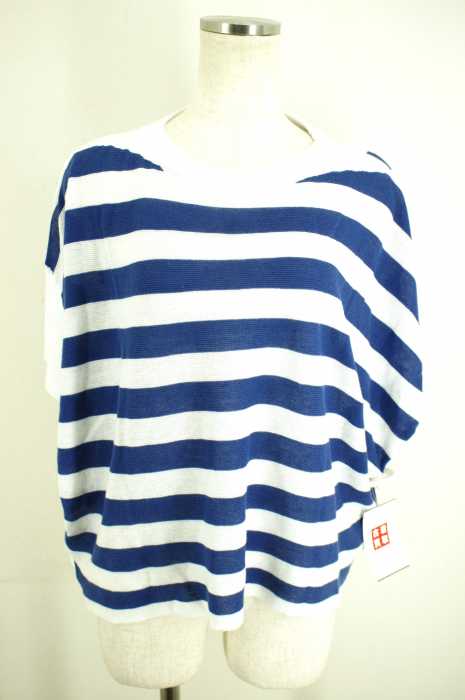 mercibeaucoup （メルシーボークー） 16SS リネンボーダーカットソー レディース トップス