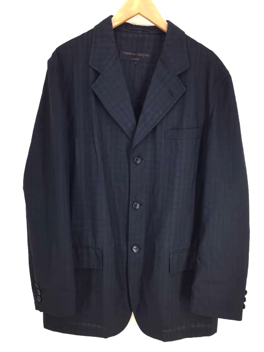 COMME des GARCONS HOMME（コムデギャルソンオム） AD2003 ウール混3Bチェックテーラードジャケット メンズ アウター