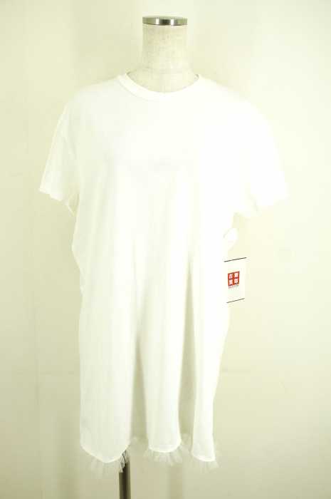 Honey mi Honey (ハニーミーハニー) 15SS 裾チュール切り替えビッグシルエットTシャツ レディース トップス