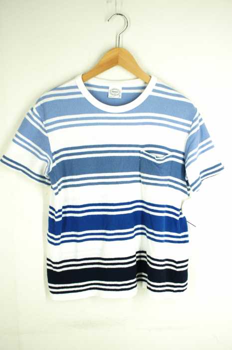 UNITED ARROWS green label relaxing （ユナイテッドアローズグリーンレーベルリラクシング） BC CREPE ボーダー S/S Tシャツ メンズ トップス