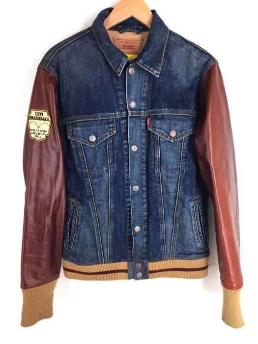 リーバイス　70405 袖レザー　デニムジャケット　L Levi's （リーバイス） 袖レザー切替 70405 メンズ アウター