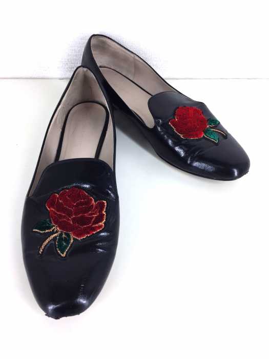 ZARA BASIC COLLECTION（ザラベーシックコレクション） 薔薇ワッペンフラットシューズ レディース シューズ