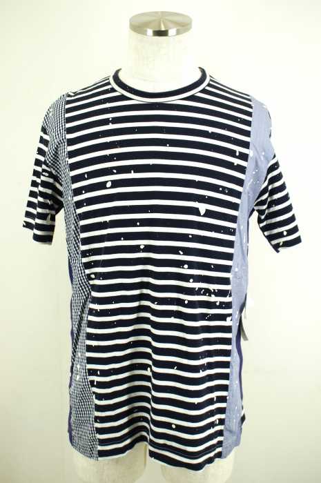 COMME des GARCONS HOMME （コムデギャルソンオム） AD2011 クレイジーパターンペンキ加工Tシャツ メンズ トップス