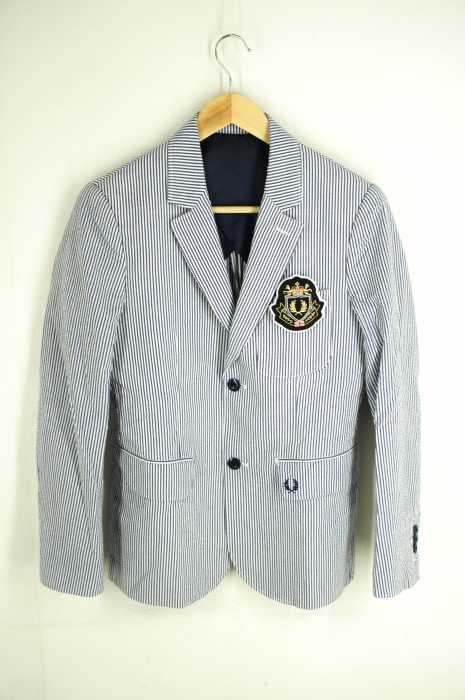 FRED PERRY （フレッドペリー） シアサッカー ワッペン 2Bテーラード メンズ アウター