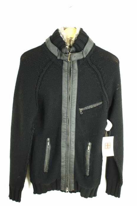 KATHARINE HAMNETT LONDON（キャサリンハムネットロンドン） ラビットファー付きジップニット メンズ トップス